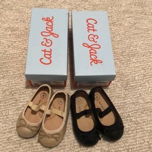 Ballet flats- gold & black!